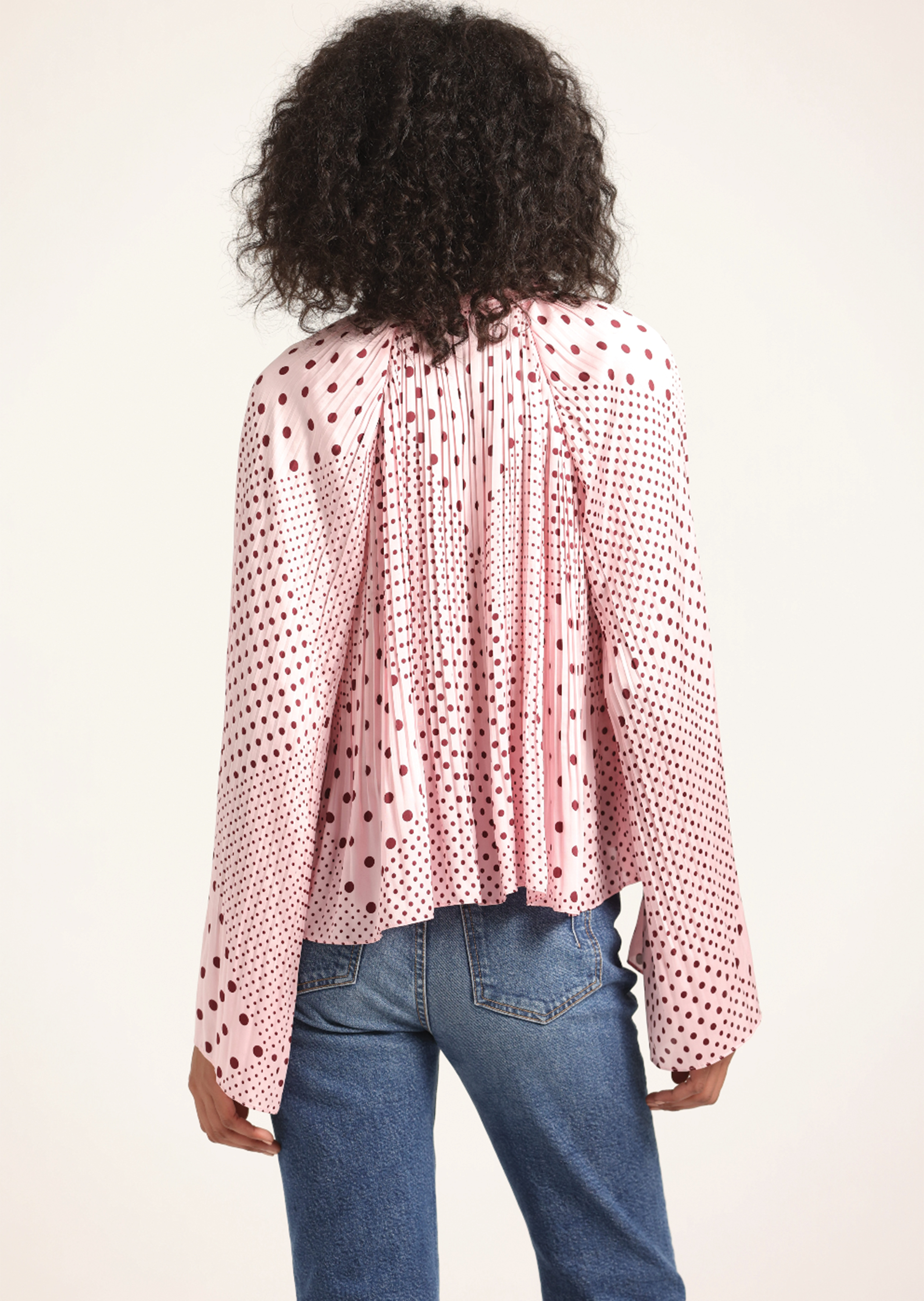 CLAIRA SATIN RAGLAN SLEEVE BLOUSE - 5
