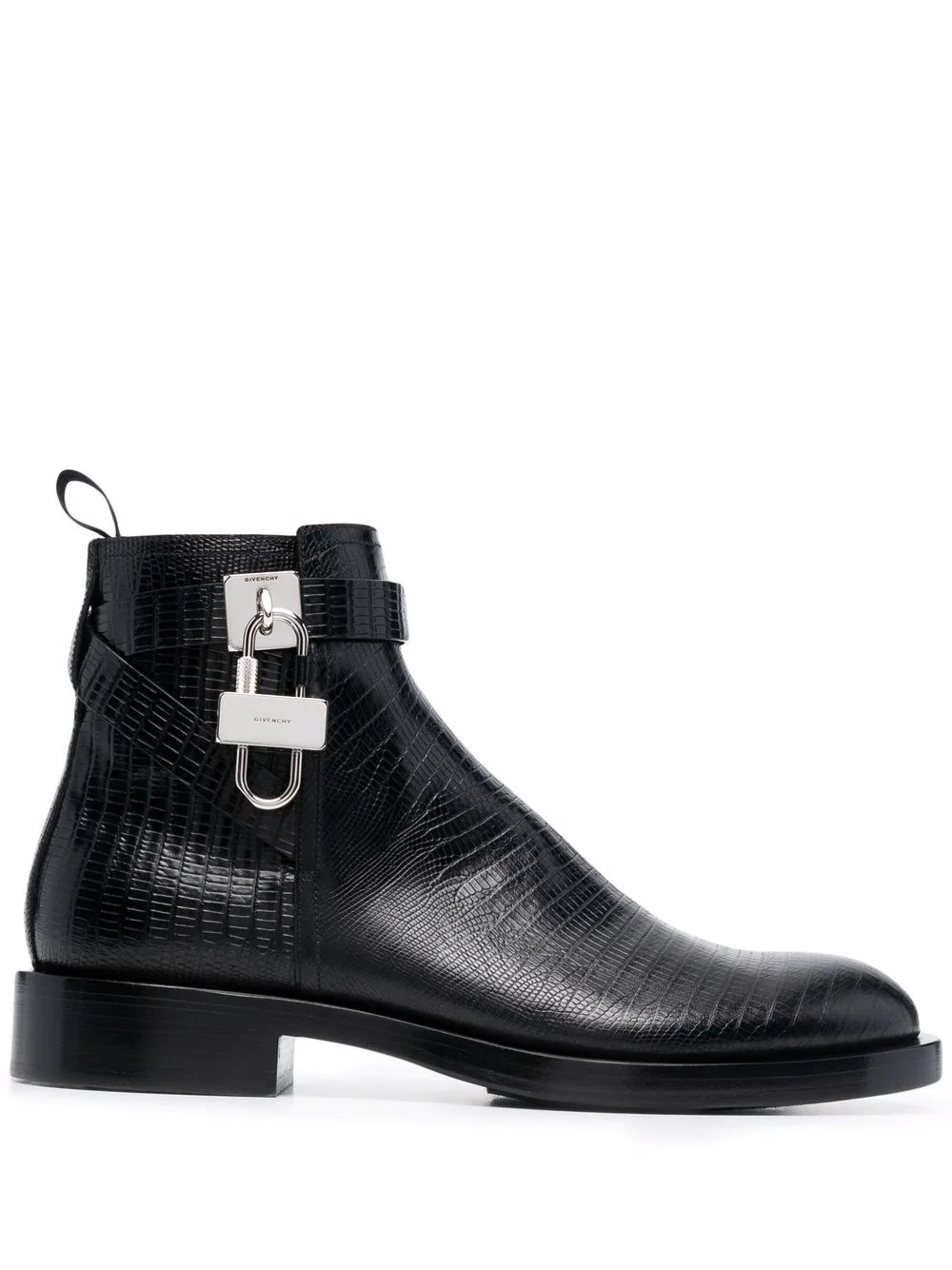 padlock-detail ankle boots - 1