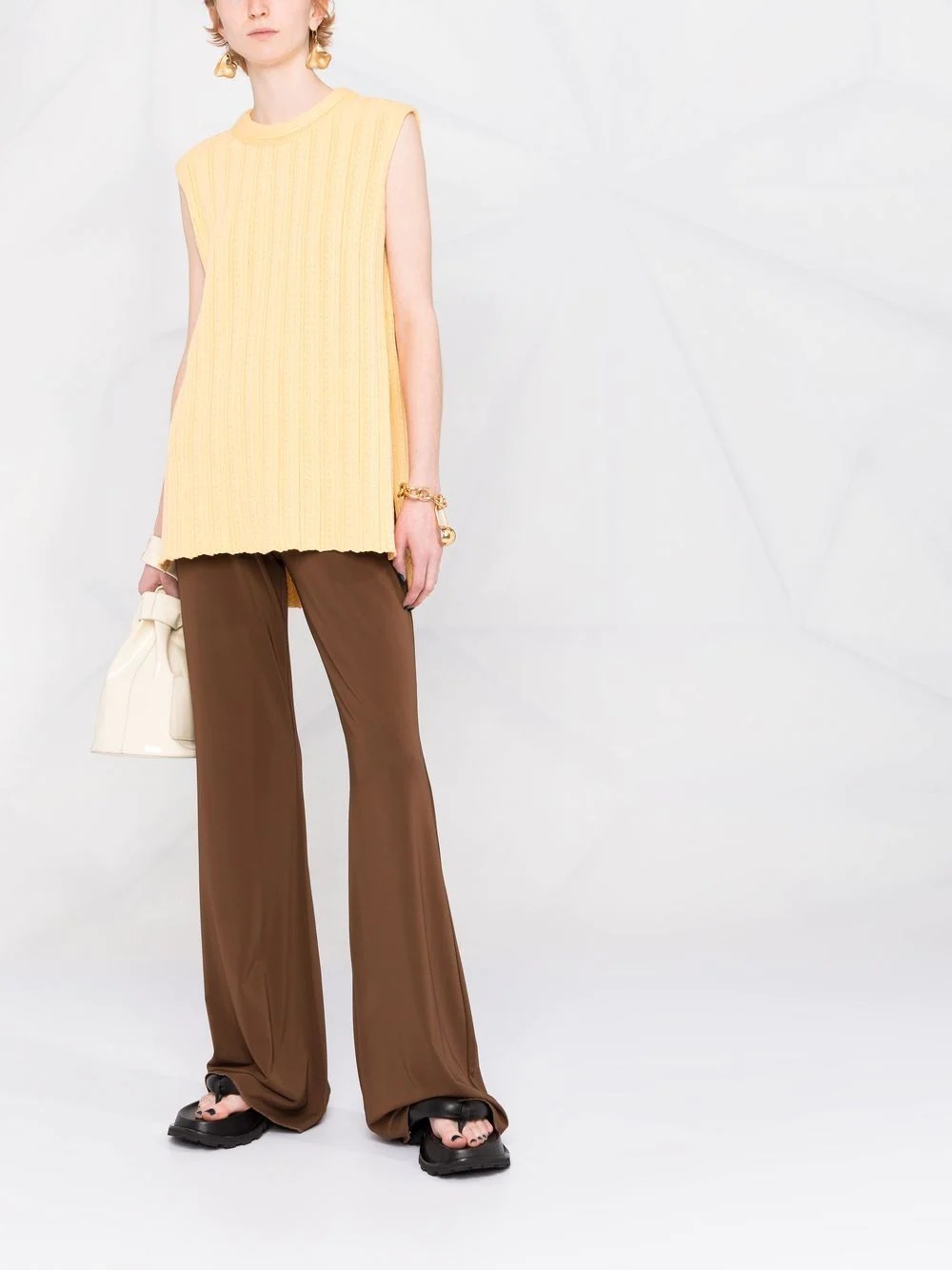 knitted side-slit vest top - 3