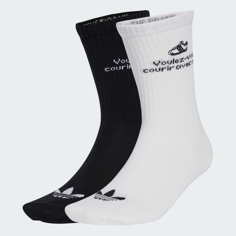 Wording Crew Socks 2 Pairs 1