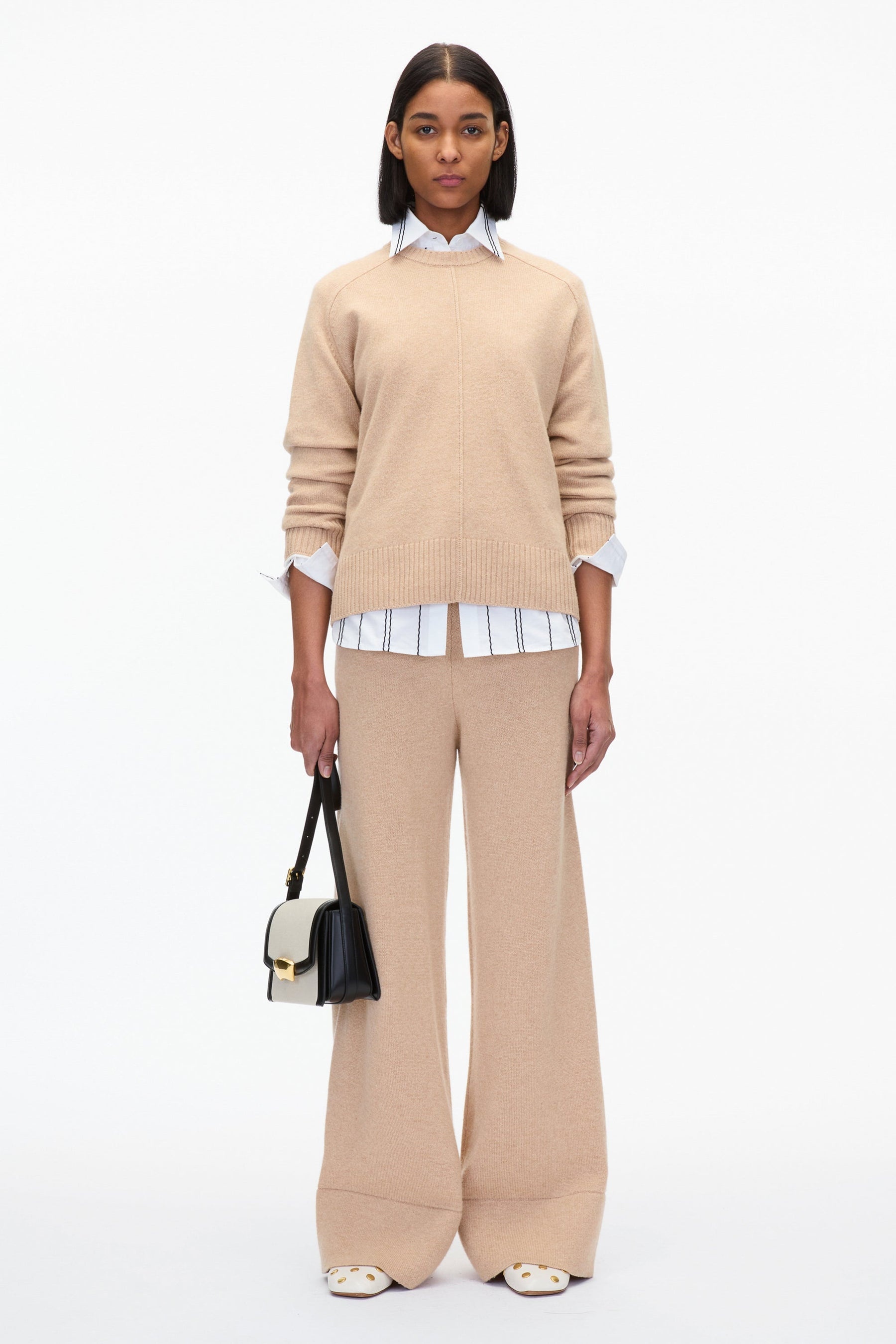 Relaxed Crewneck with Contrast Trims - 1