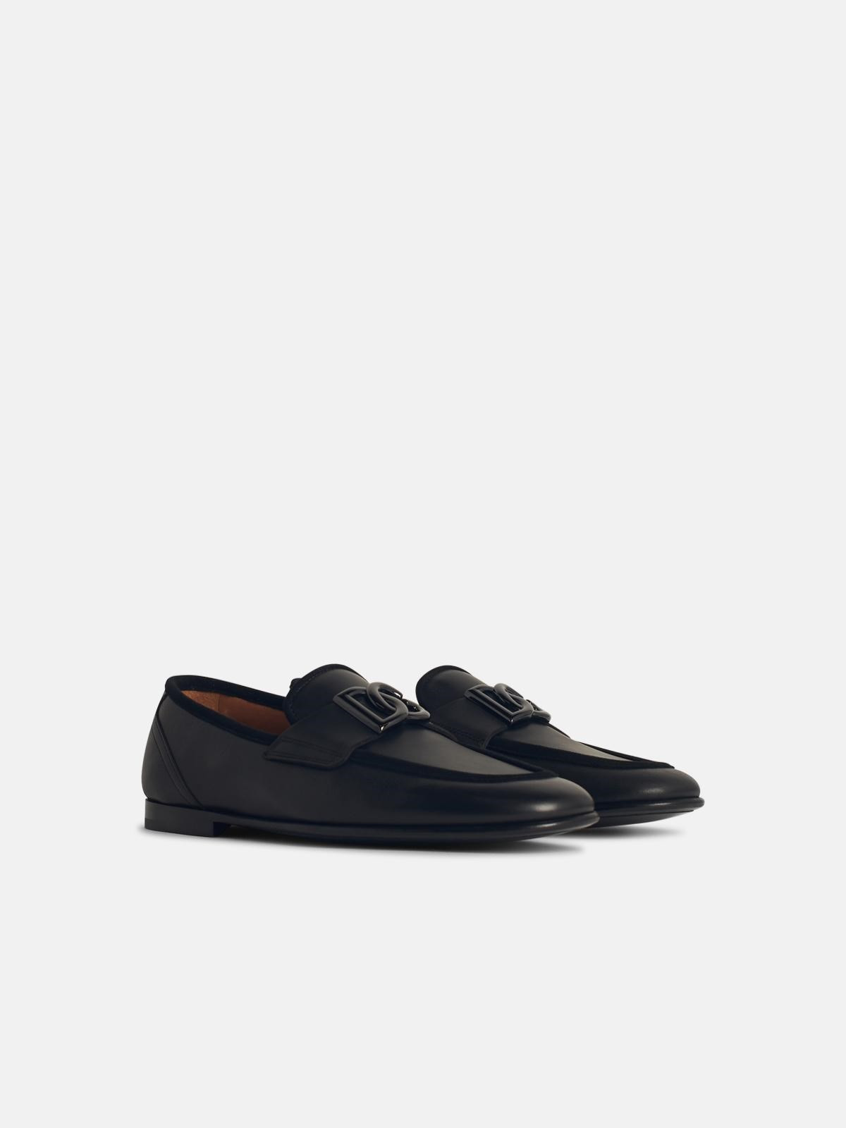 BLACK LEATHER LOAFERS - 2