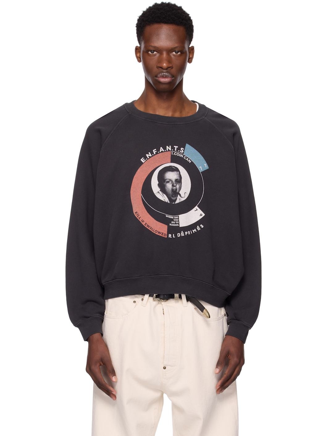Black Snake Boy Raglan Sweatshirt - 1