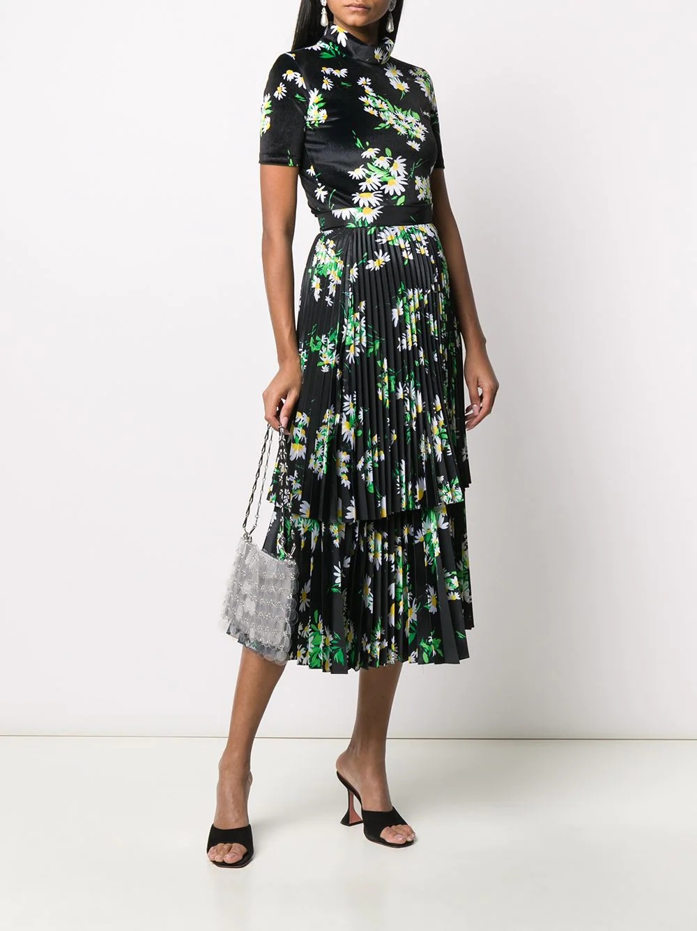 daisy print midi dress - 2
