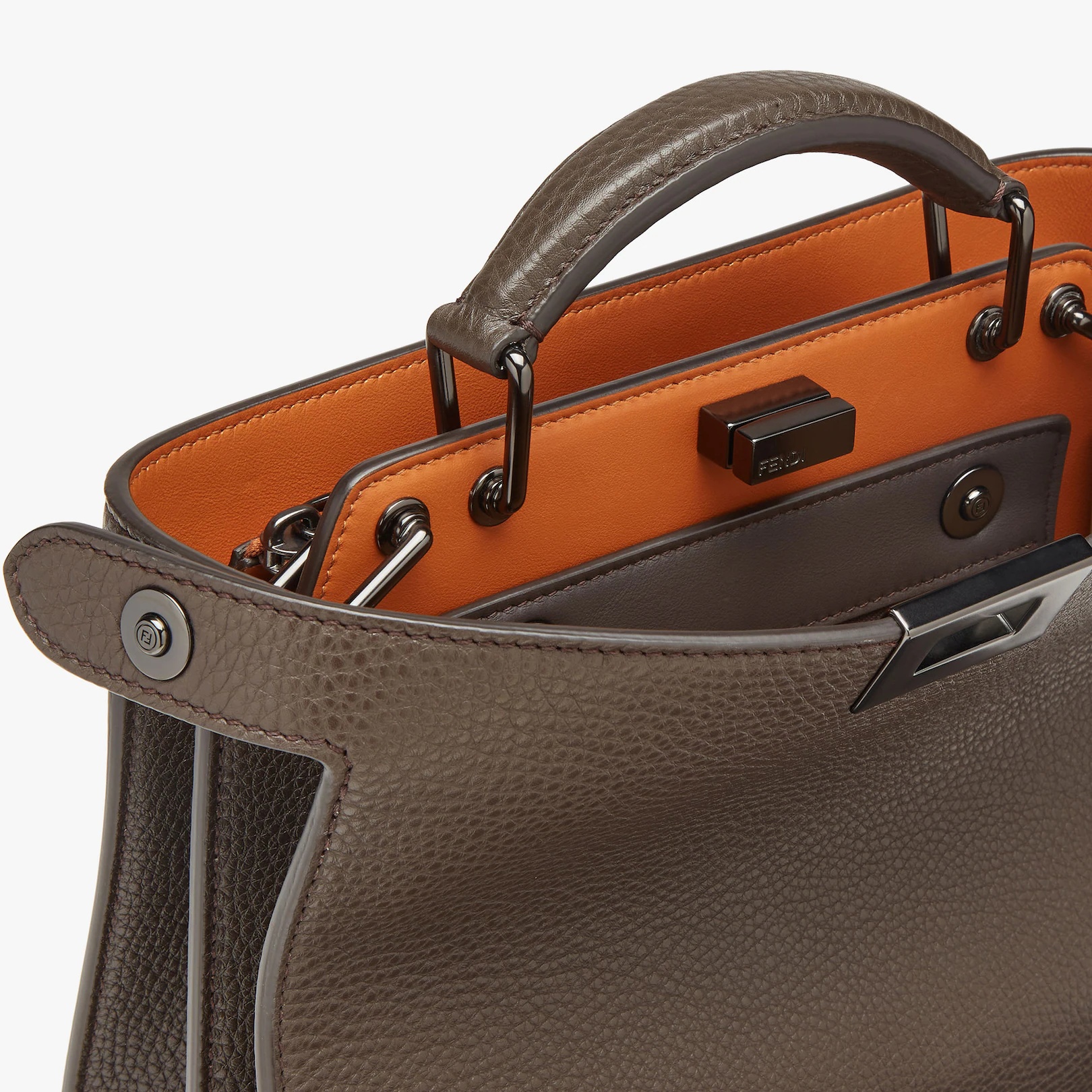 Brown leather bag - 6