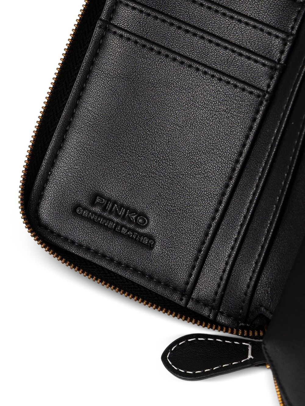 logo-stitched zip-around wallet - 3