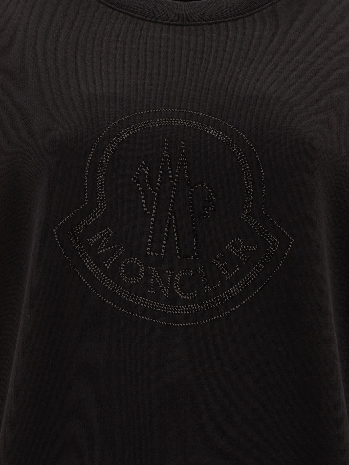 その他 MONCLER Logo sweatshirt with crystals (J20938G00040 999) Moncler Moncler Logo Sweatshirt With Crystals