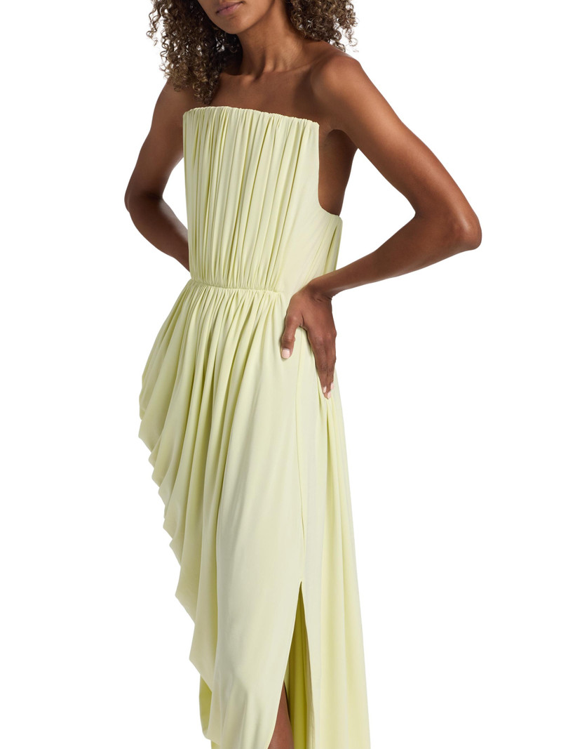 Women's Crepe Jersey Strapless Gown - Sherbet Yellow 6