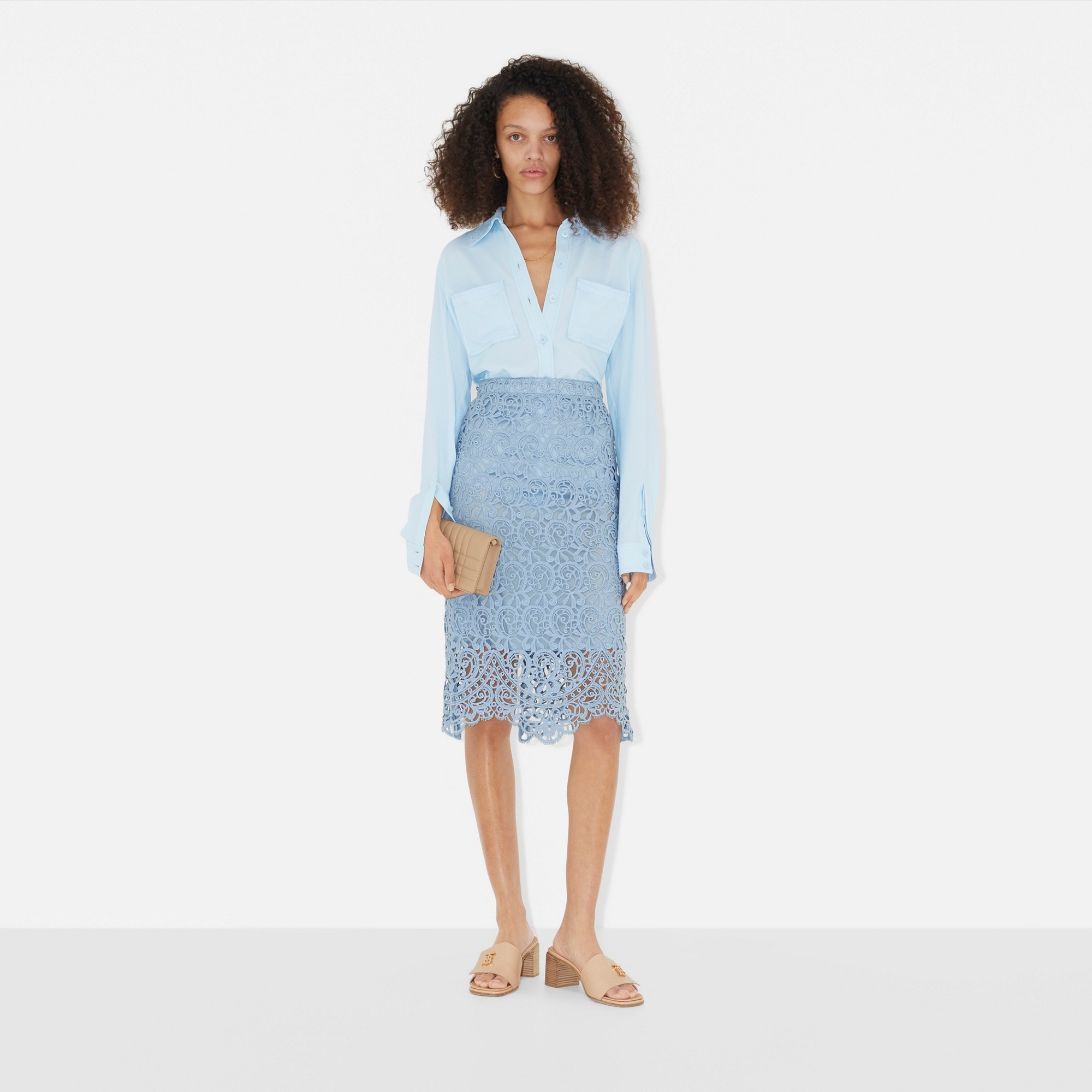 Lace Collar Viscose Shirt - 2
