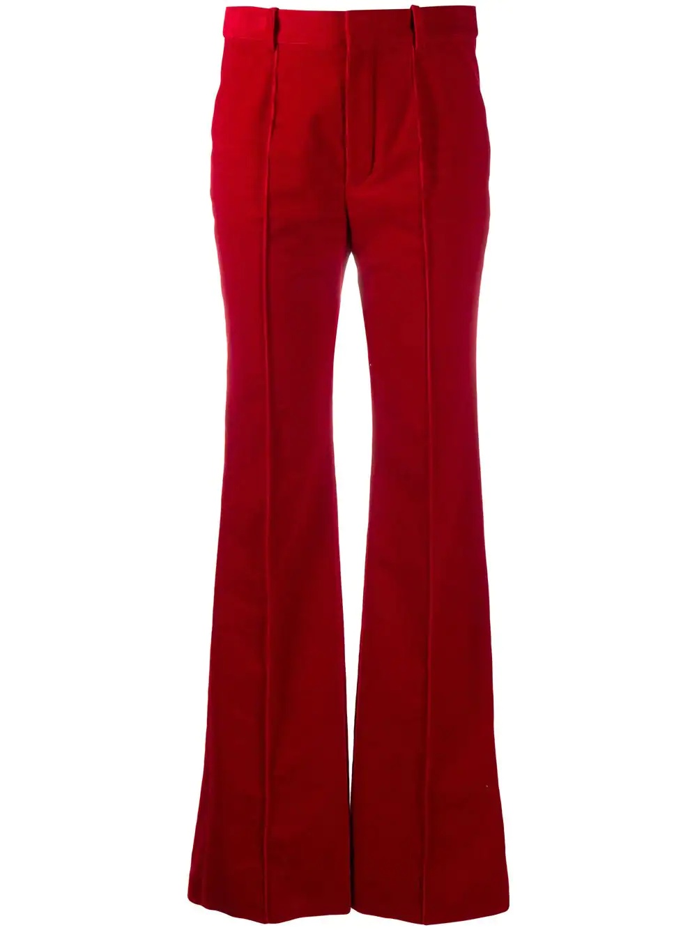 high-waisted straight-leg trousers - 1