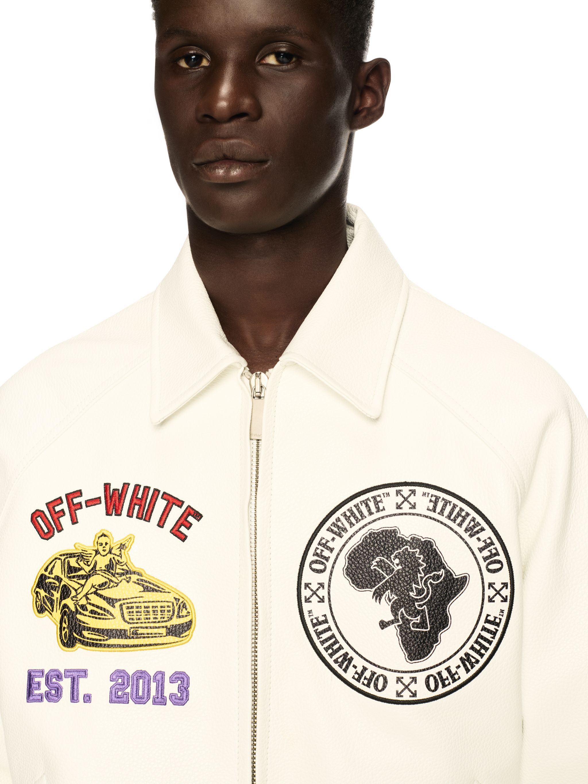 Rhino Leather Raglan Varsity Jacket - 5