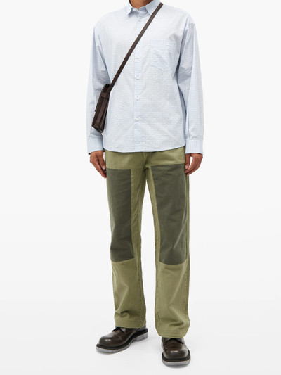 JACQUEMUS Simon micro-check cotton-poplin shirt outlook