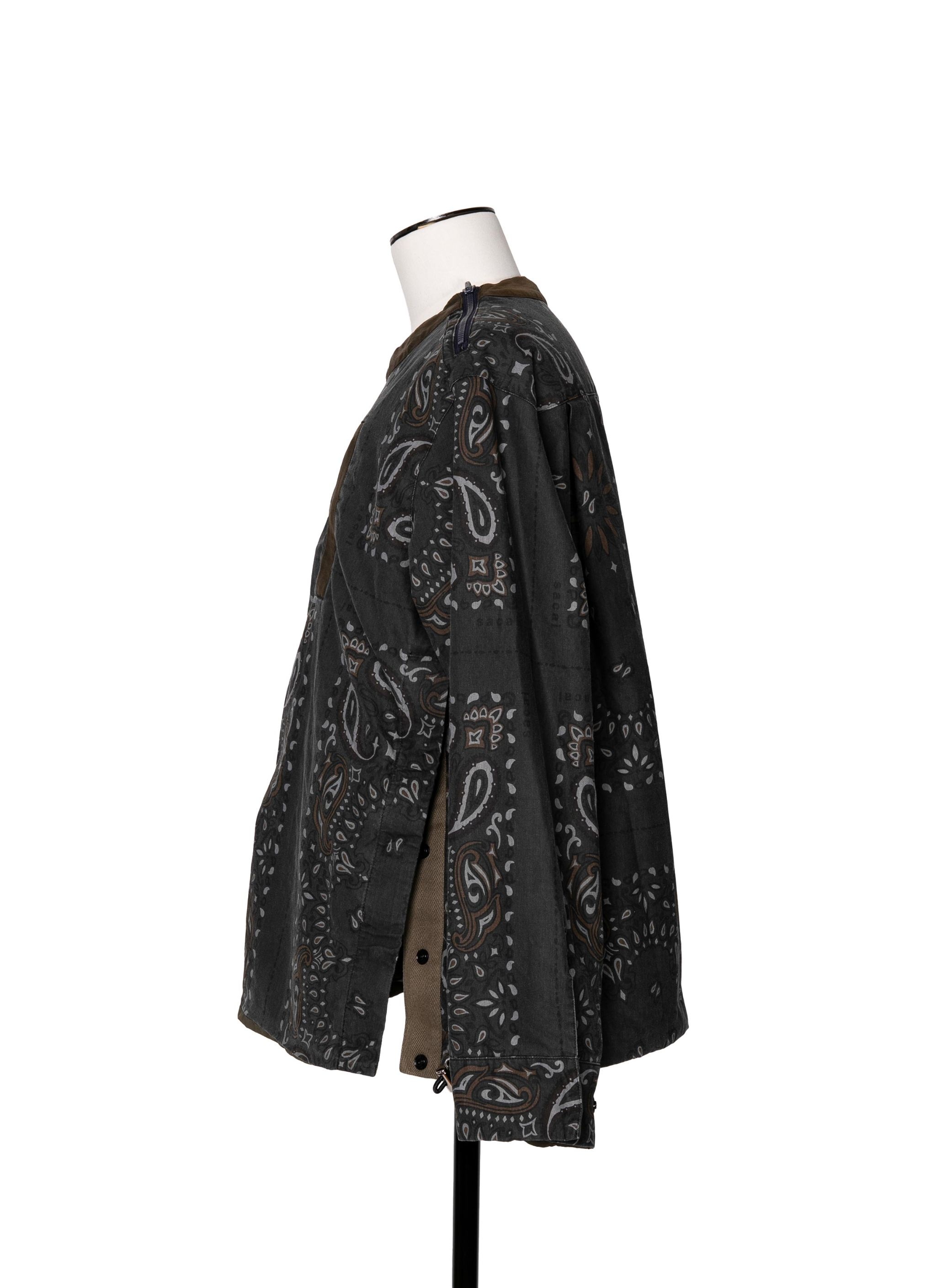 Bandana Print Reversible Pullover - 4