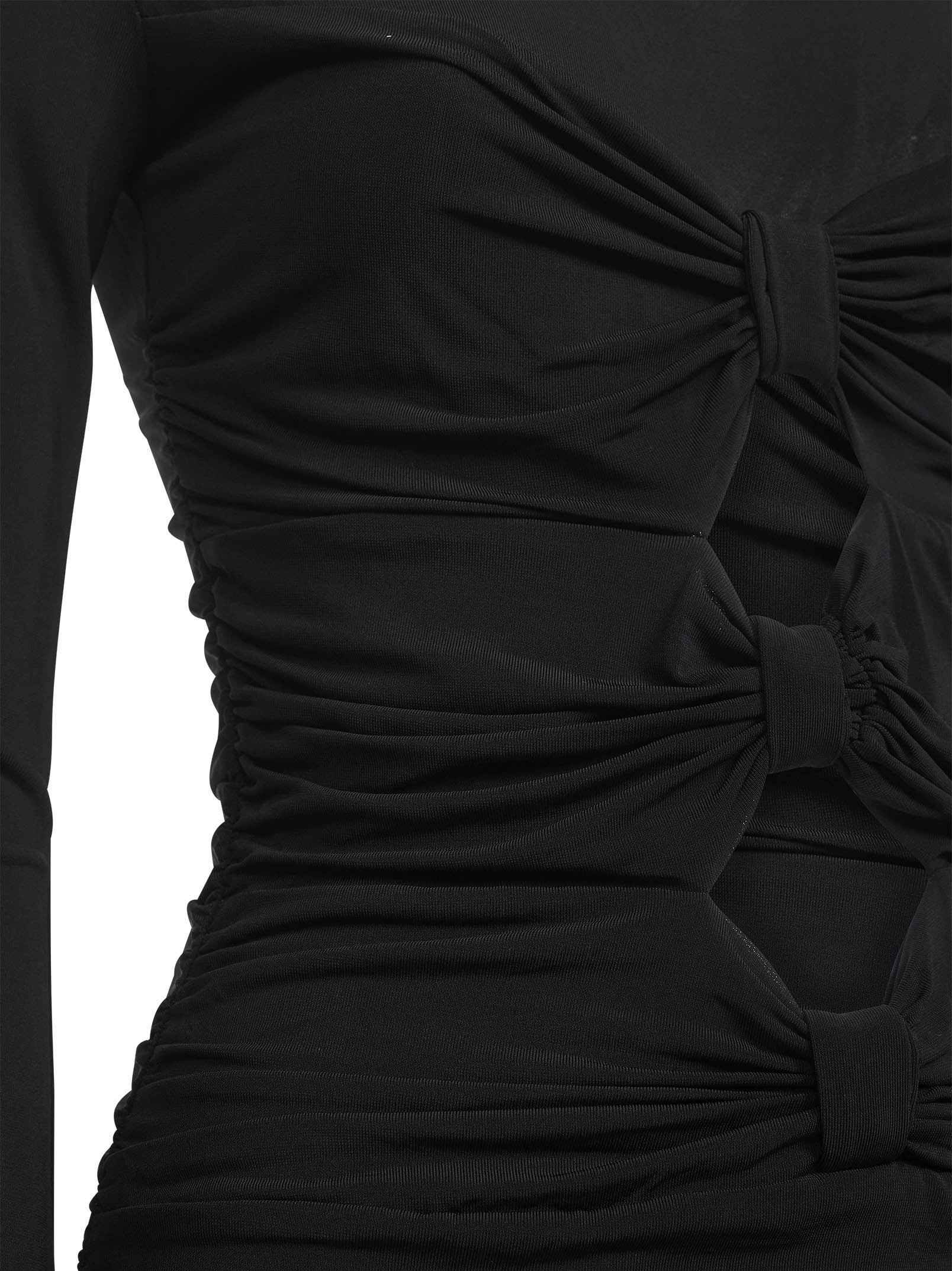 Black gathered jersey Gladice top - 3