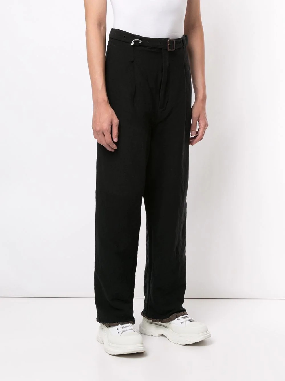 shrank straight leg trousers - 3