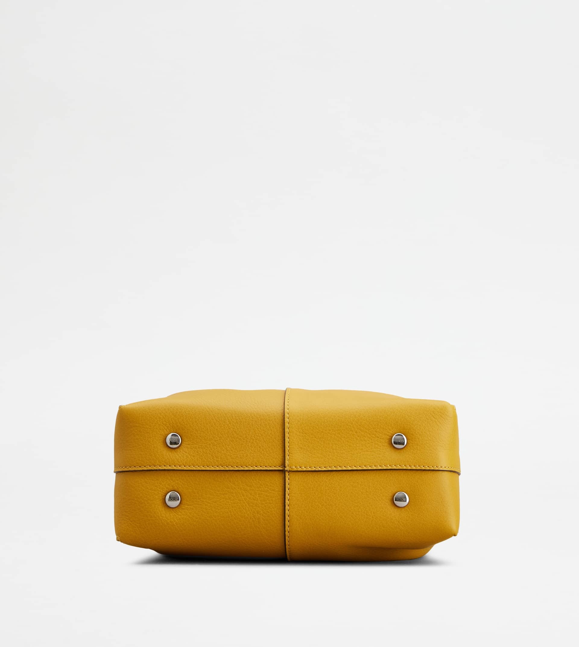 TOD'S DI BAG BUCKET BAG IN LEATHER MINI WITH DRAWSTRING - YELLOW - 3