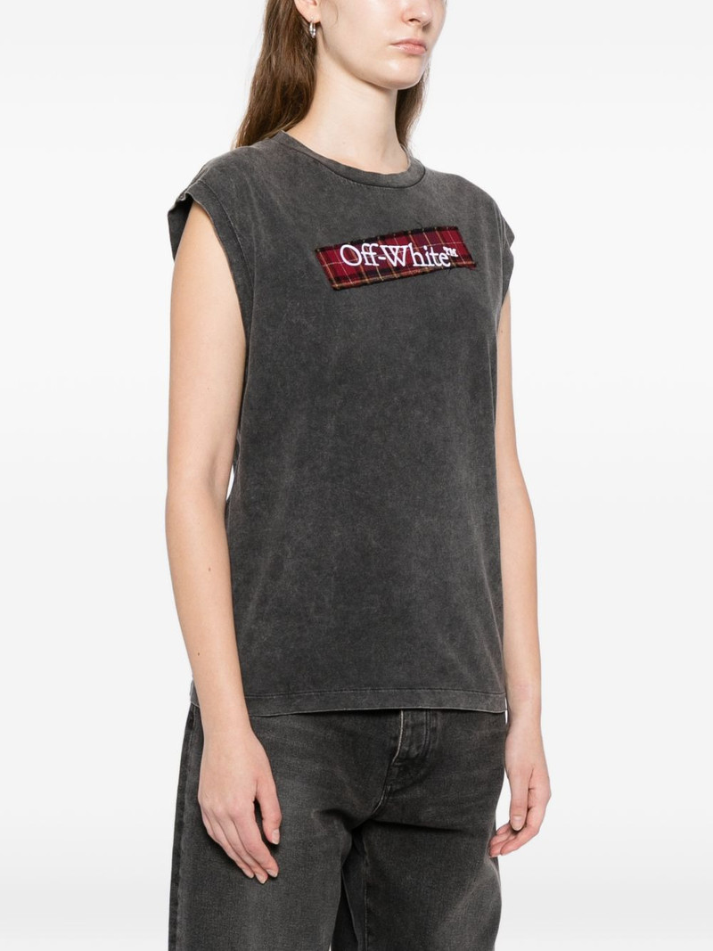 logo patched bookish T-shirt 3