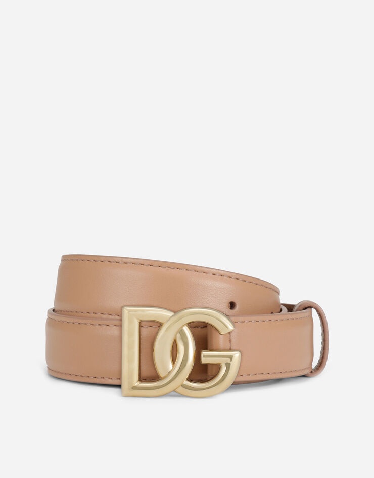 Calfskin belt with DG logo - 1