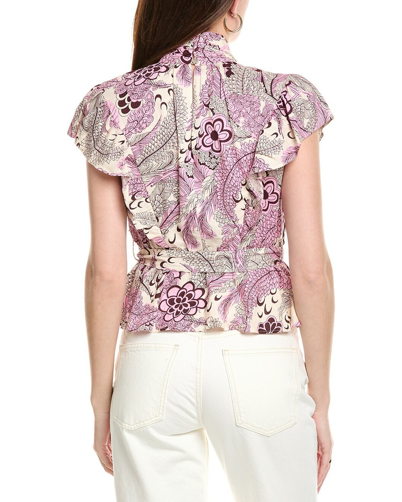 DEREK LAM 10 CROSBY Derek Lam 10 Crosby Brynn Ruffle Wrap Top outlook
