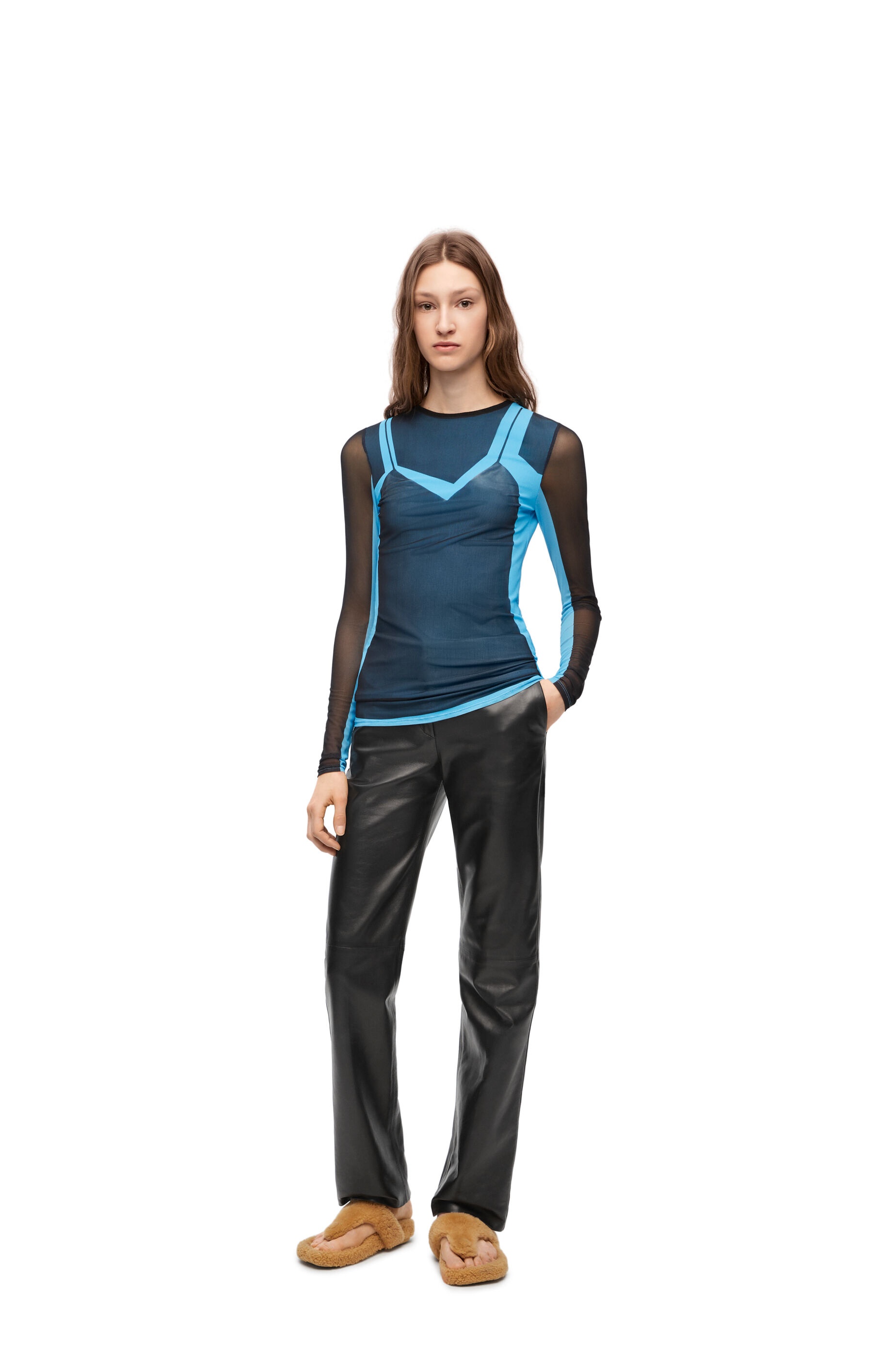 Tailored trousers in nappa lambskin - 2
