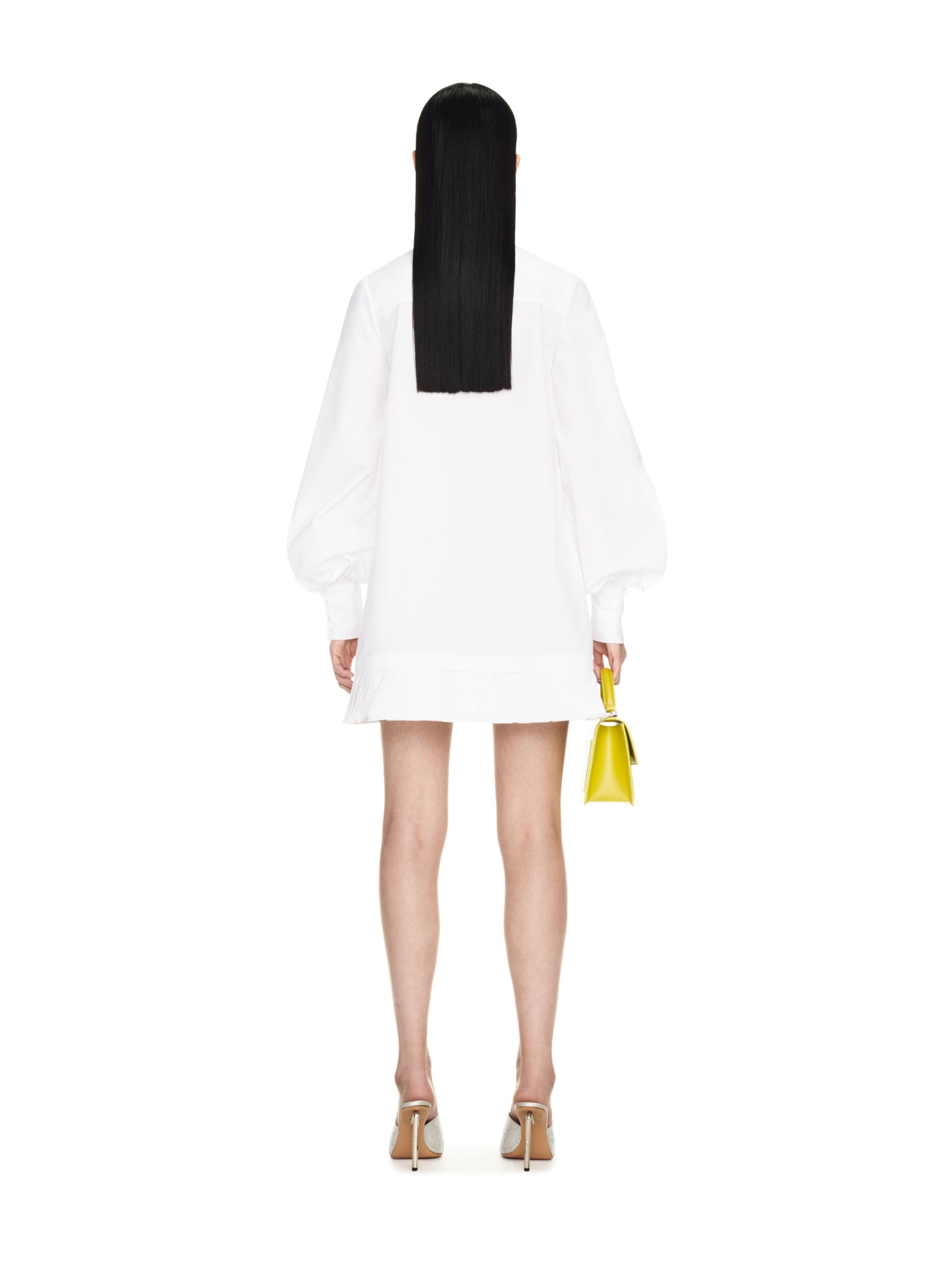 Poplin Pleat Shirt Dress - 4