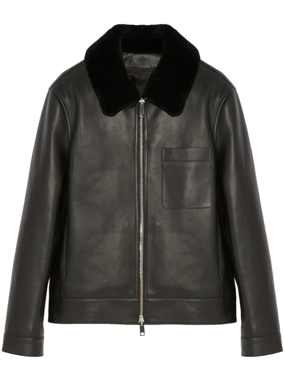 Shearling-collar jacket - 1
