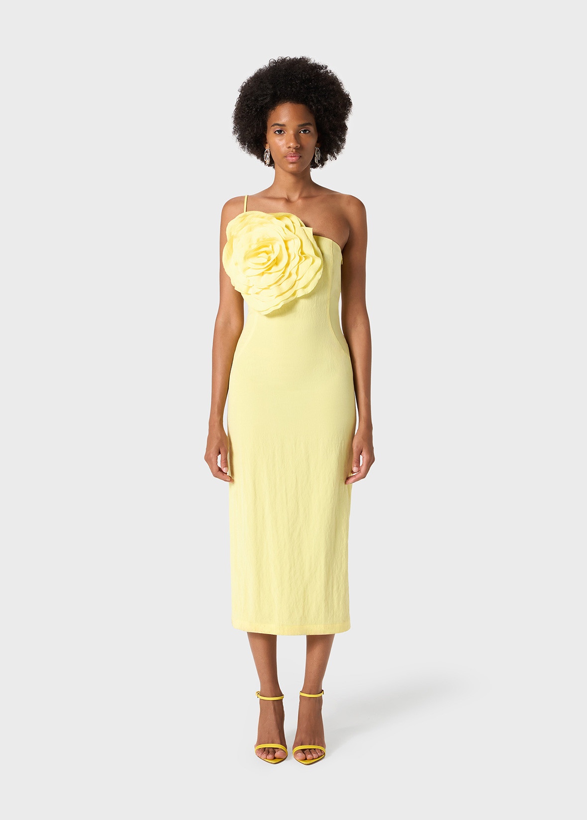 SHEATH DRESS WITH ROSE DETAIL - 3