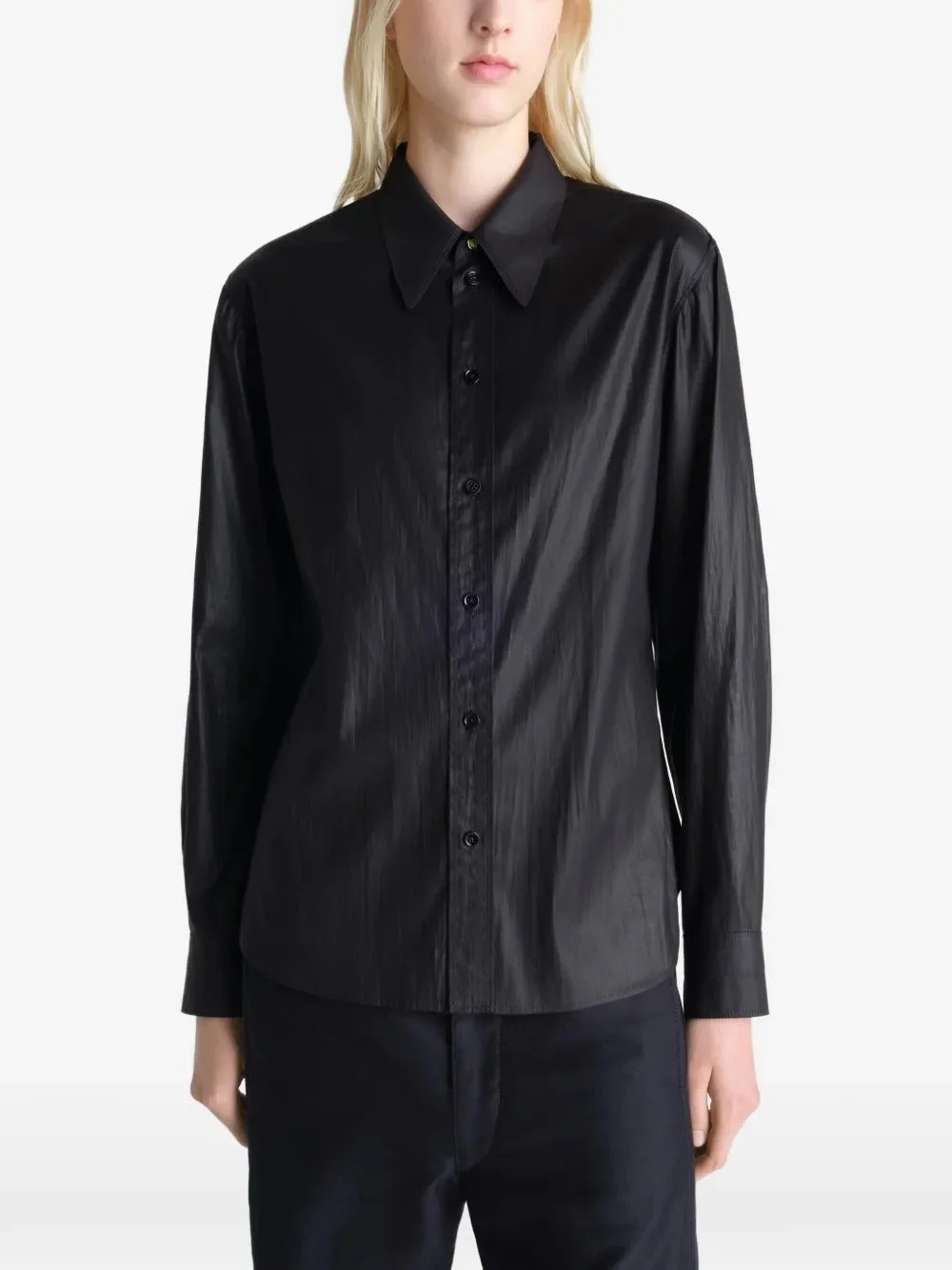 LEMAIRE - Women Pointed Collar Surrealist Shirt - 1