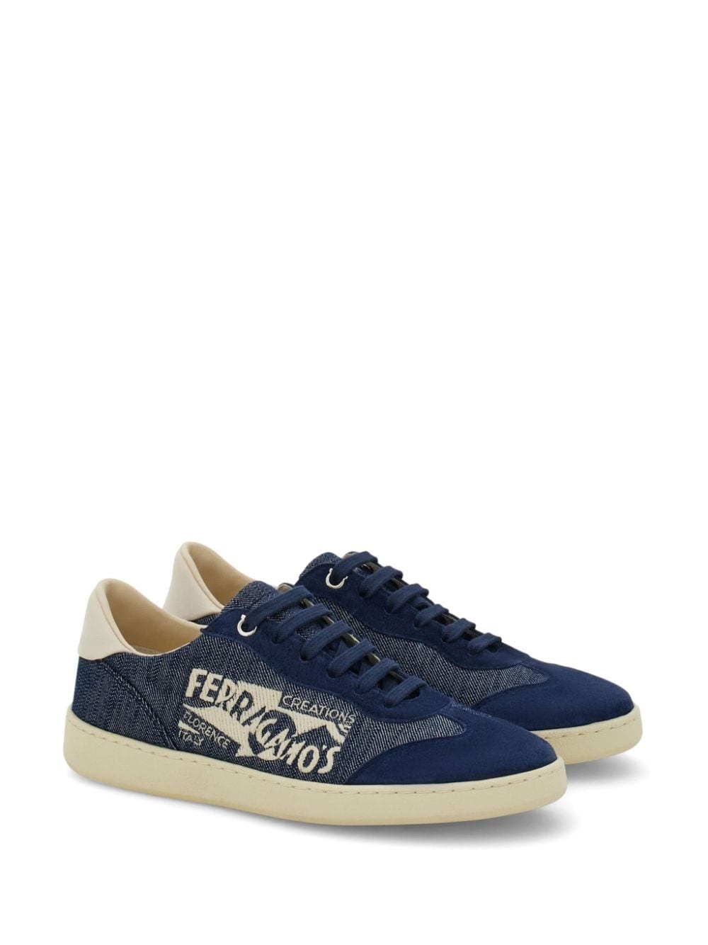 logo-print low-top sneakers - 2