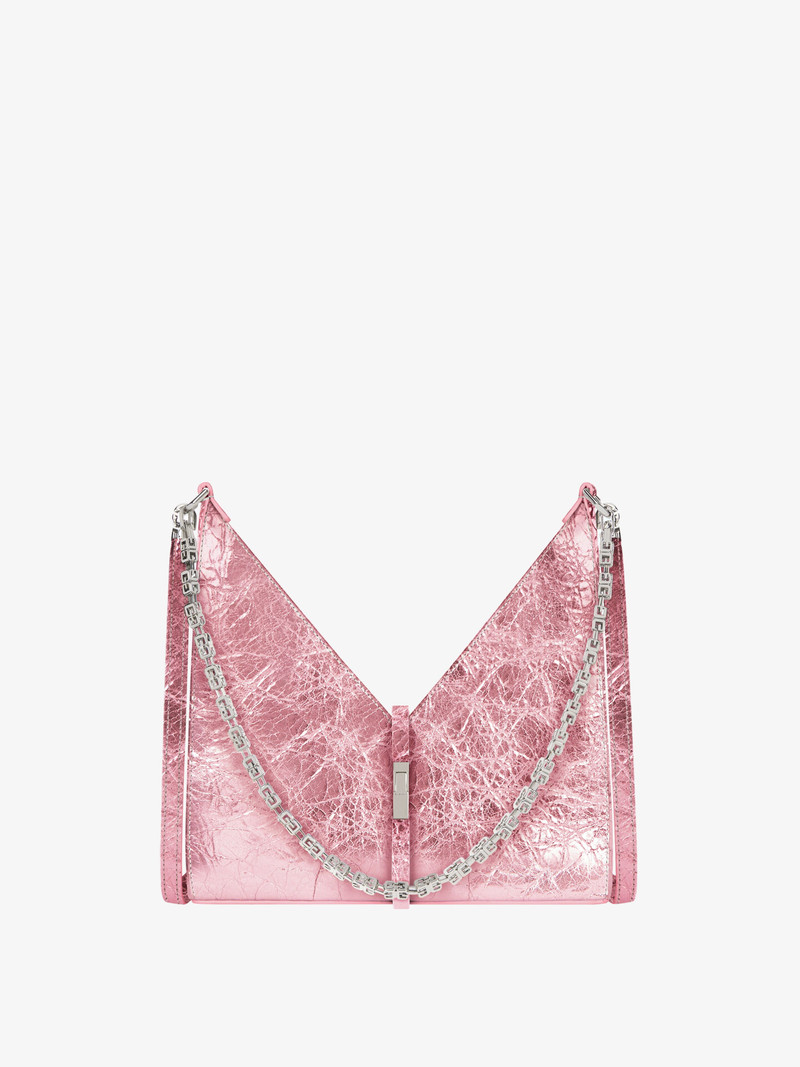 SMALL CUT OUT BAG IN LAMINATED LEATHER 1