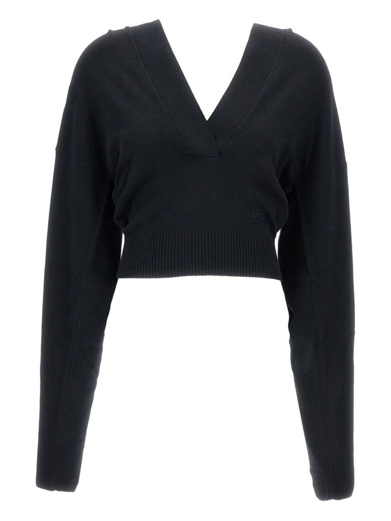 embroidered-logo sweater 1