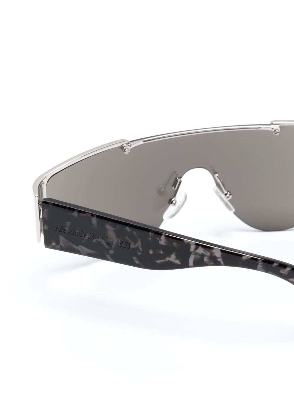 shield-frame mirrored sunglasses - 3