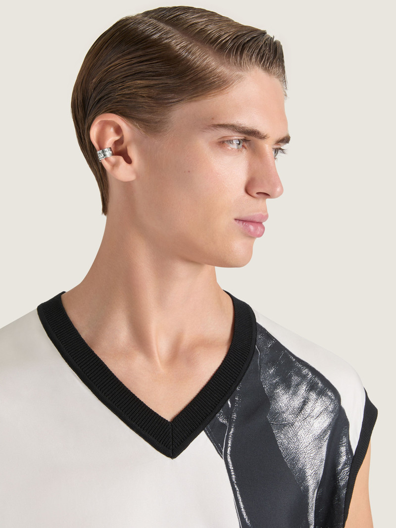 Givenchy GIVENCHY TAPE EARCUFF IN METAL AND ENAMEL outlook