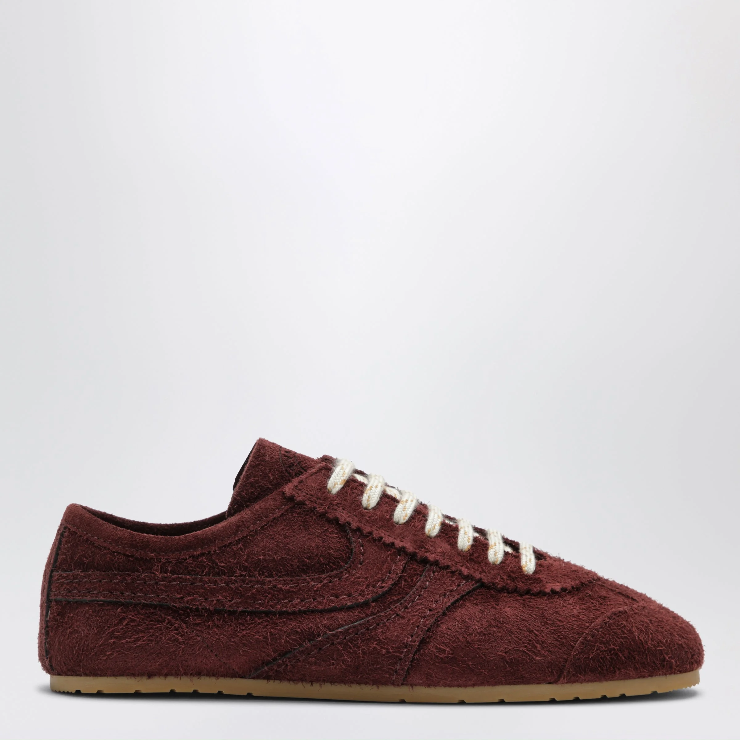 Chocolate brown suede sneakers - 1