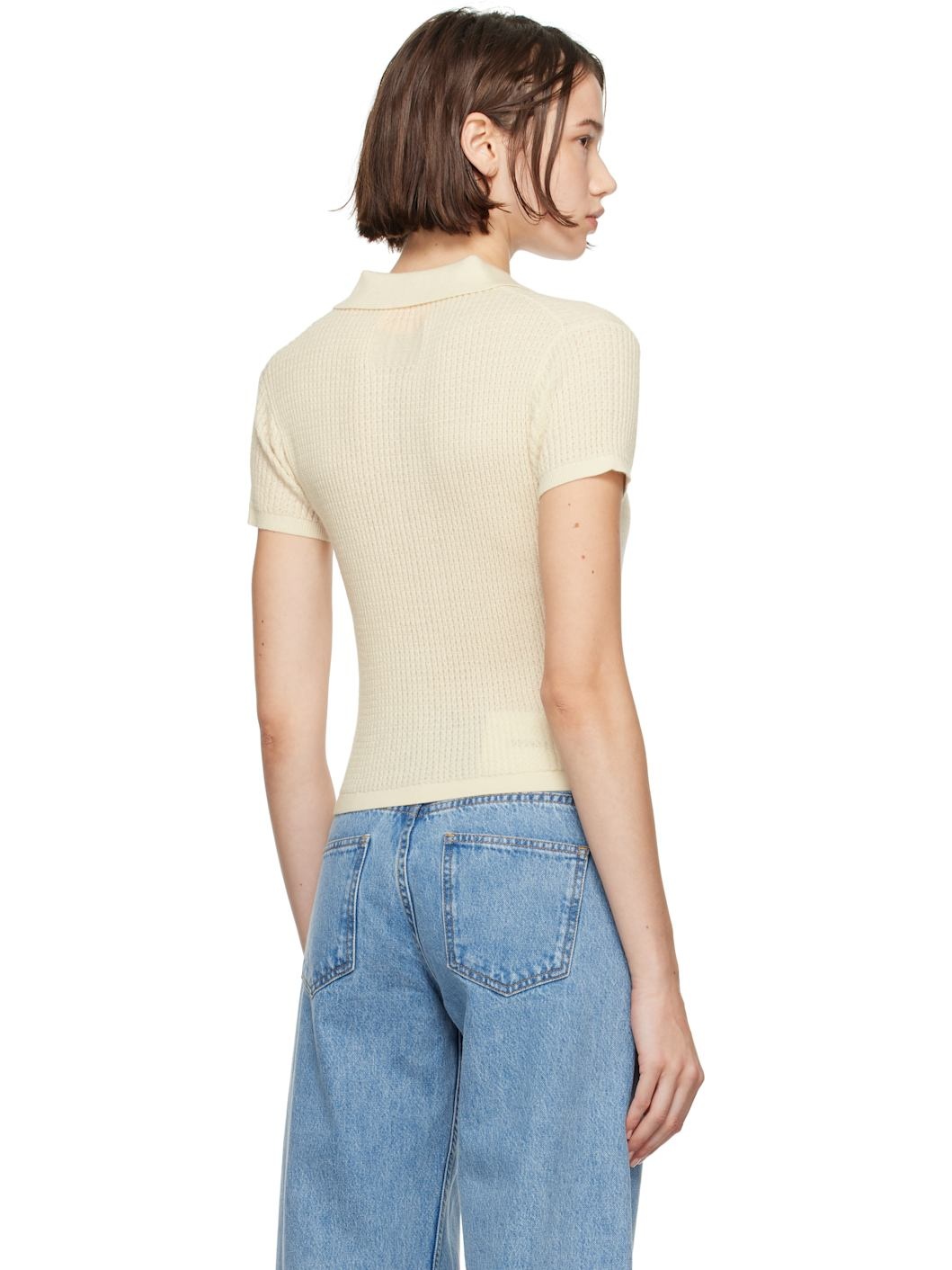 White Shrunken Polo - 3