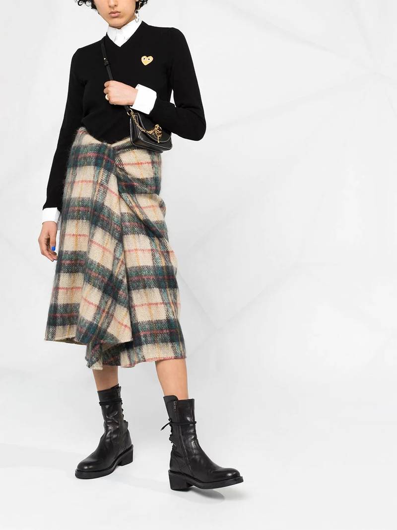 Comme des Garçons PLAY long sleeve V-neck sweater outlook