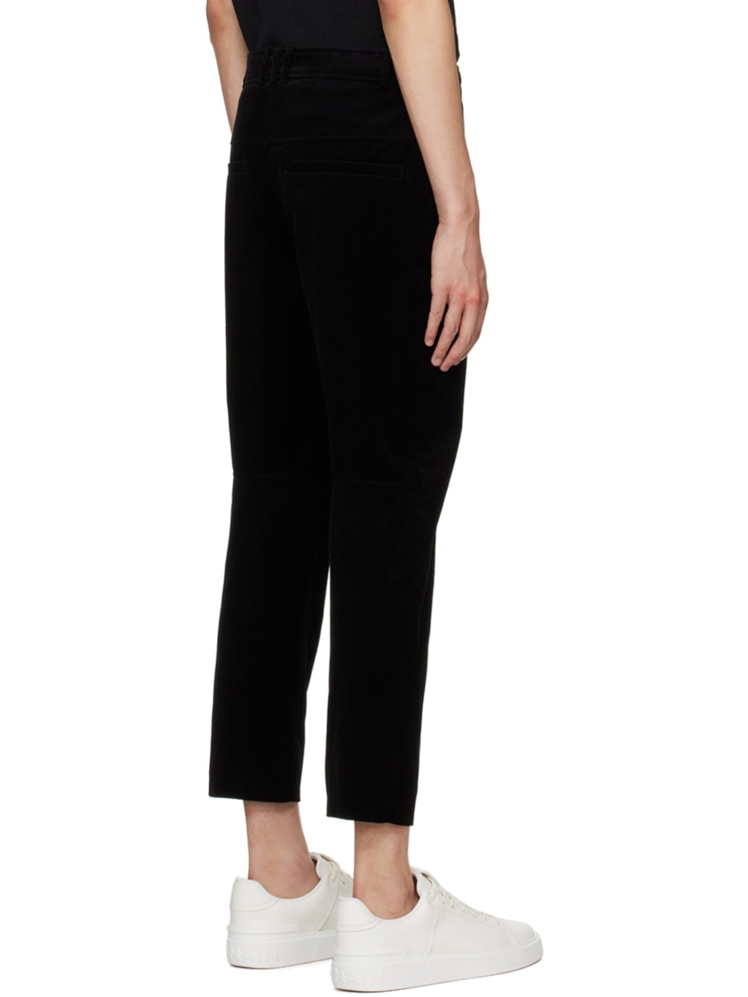 Black Paneled Trousers - 3