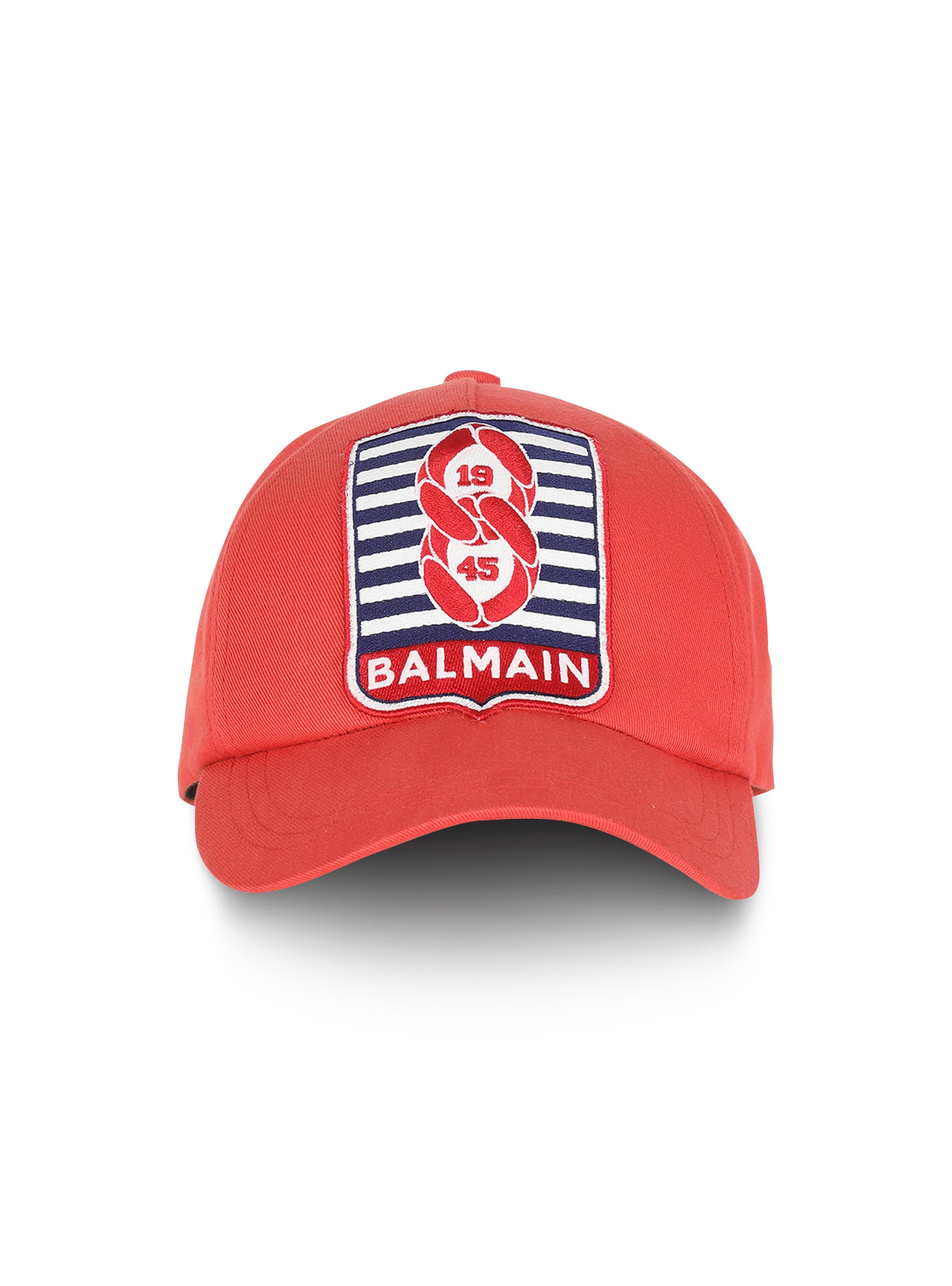 HIGH SUMMER CAPSULE - Cotton cap with Balmain monogram badge - 1