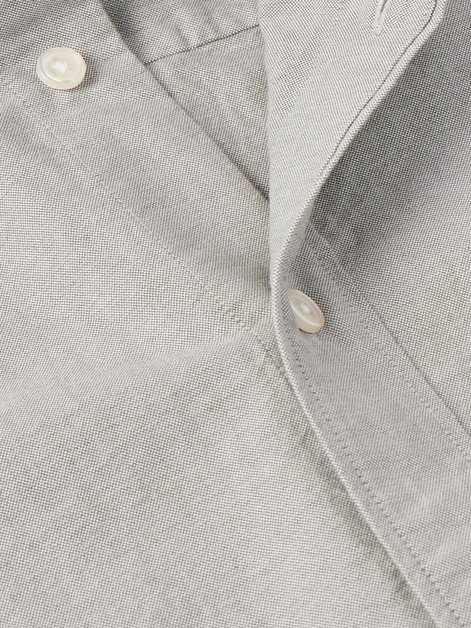 Colby 5910 Button-Down Collar Logo-Embroidered Organic Cotton Shirt Green - 4