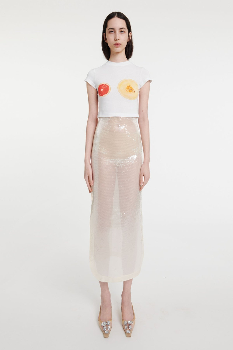 SEQUINED SKIRT IVORY 7