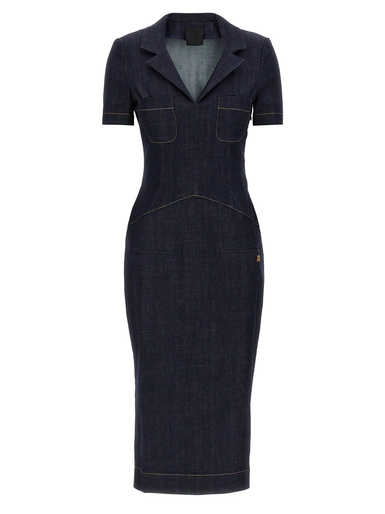 ワンピース GIVENCHY Woman Dress Blue BW22AU5YCE 420 Dress in denim with 4G emblem in - medium blue | Givenchy DE