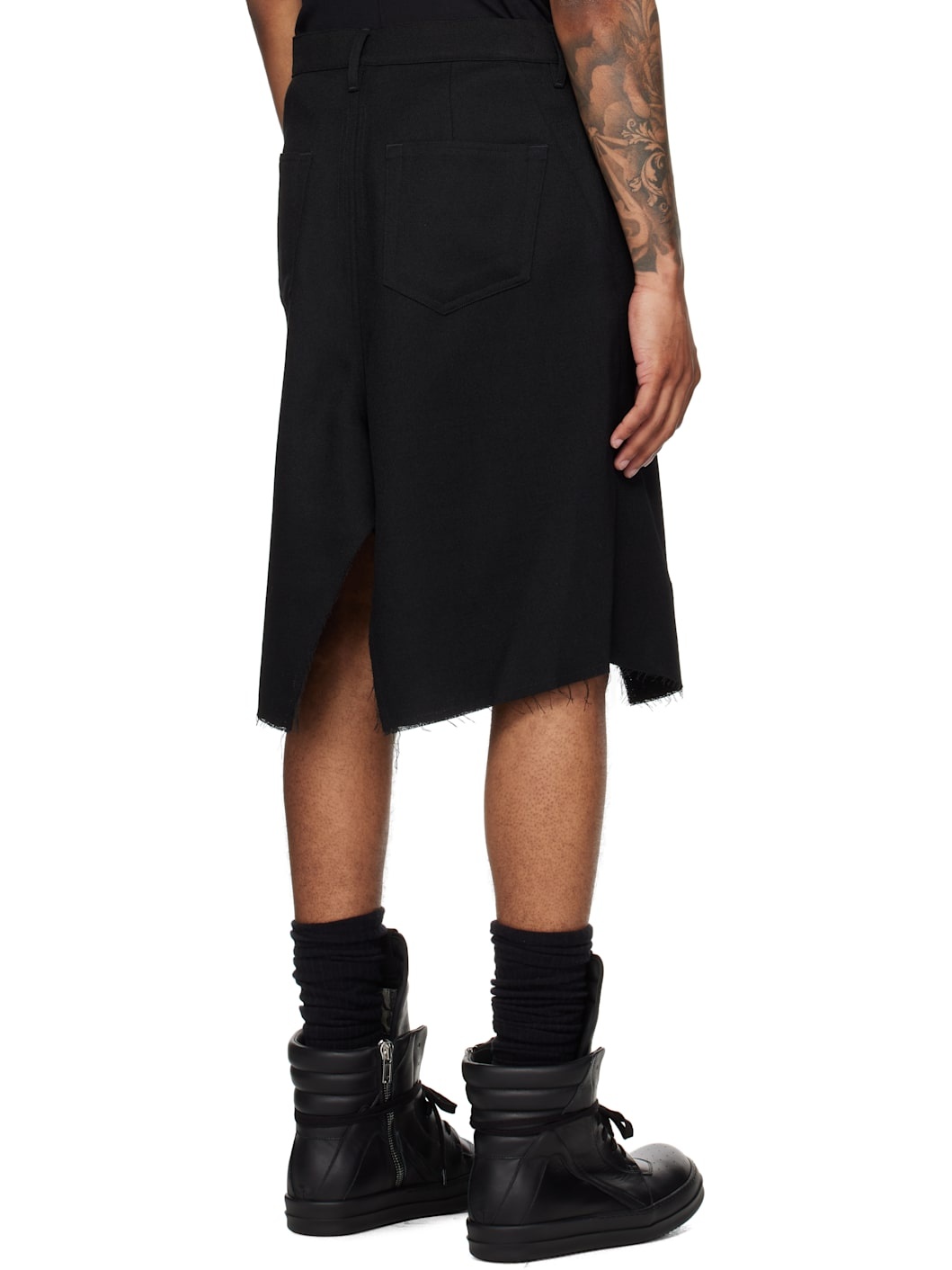 Black Concordians Slivered Midi Skirt - 3