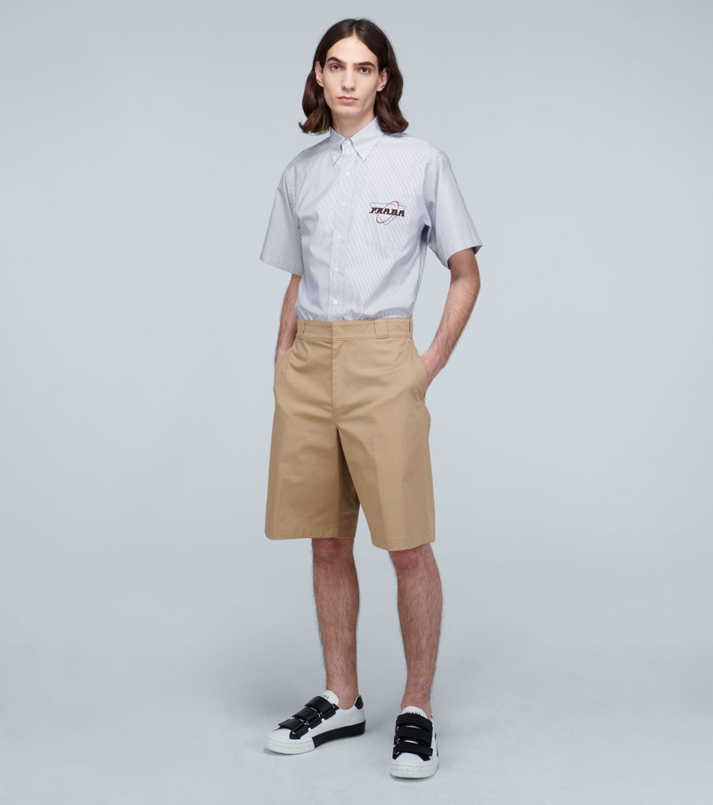 Prada Striped print shirt with logo outlook