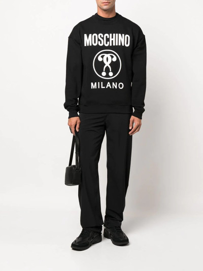 Moschino logo-print cotton sweatshirt outlook