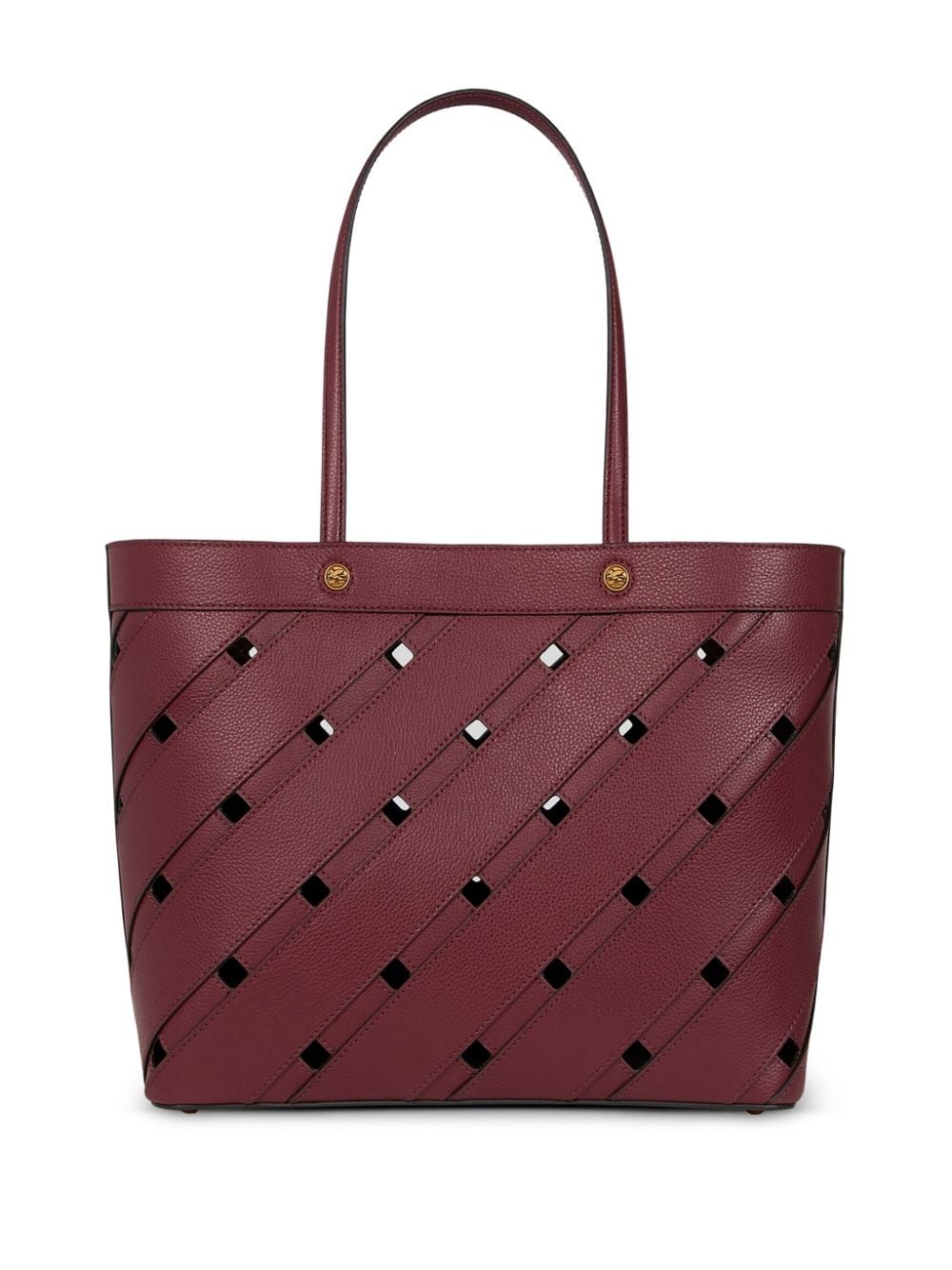 medium woven leather bag - 3
