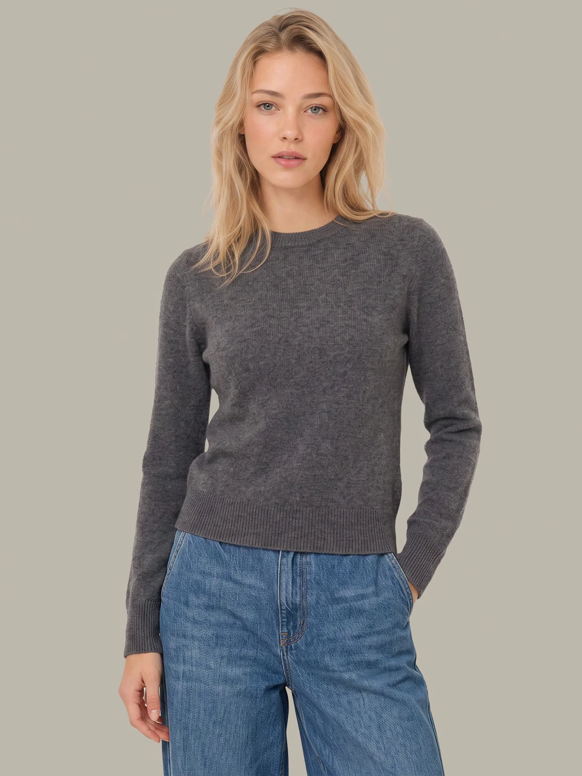 Emerson Long Sleeve Cashmere Crew Pullover - 1