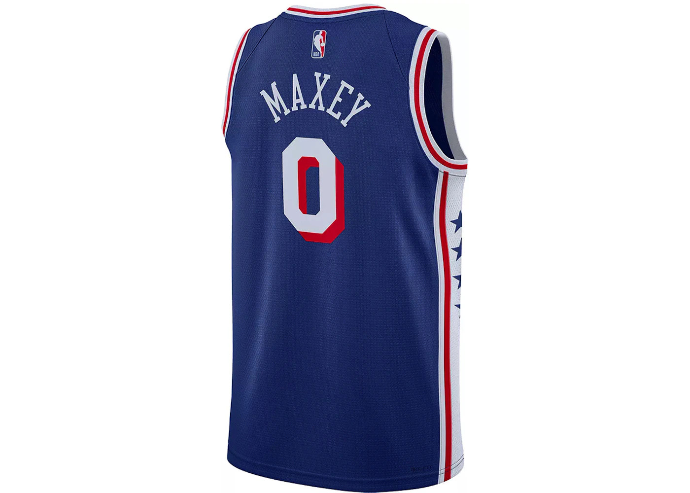 Nike NBA Tyrese Maxey Philadelphia 76ers Swingman 2023/24 Icon Edition Jersey Blue - 2