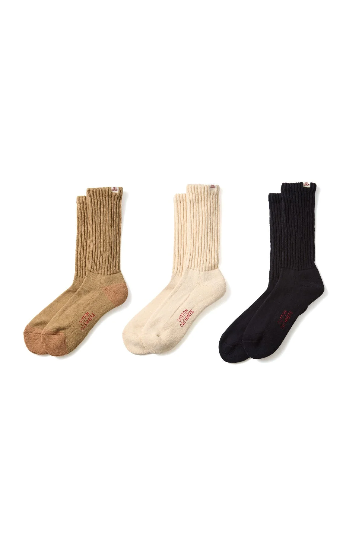 Everyday Cotton Cashmere Loose Pile Crew Socks - 1