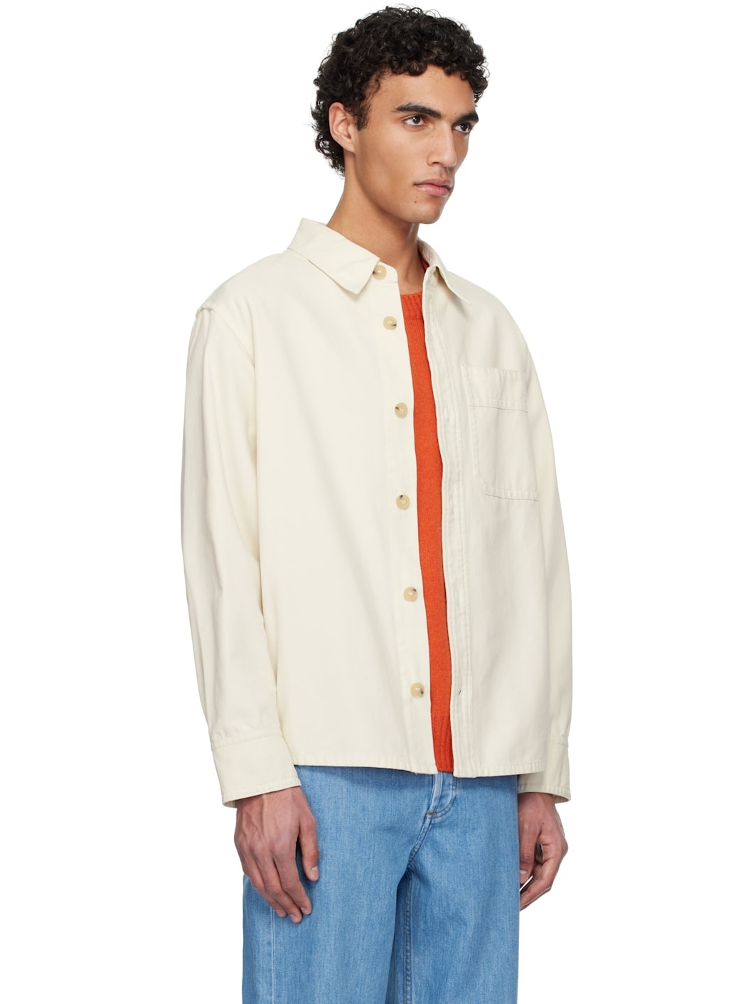 A. P.C. Off-White Basile Brodée Poitrine Overshirt - 2