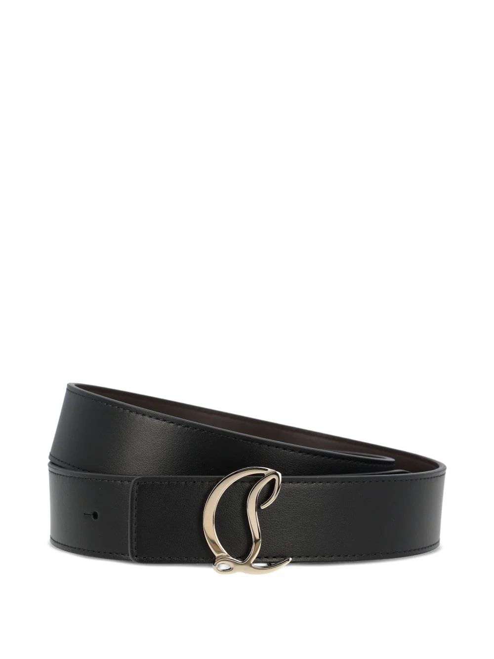 'l' buckle leather belt - 1